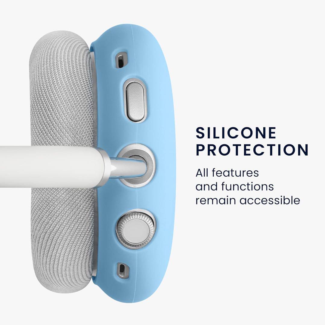 Apple AirPods Max スカイブルー　付属イヤーパッド•カバー未使用 Apple AirPods Max 保護カバー ヘッドホンカバー パッドカバー