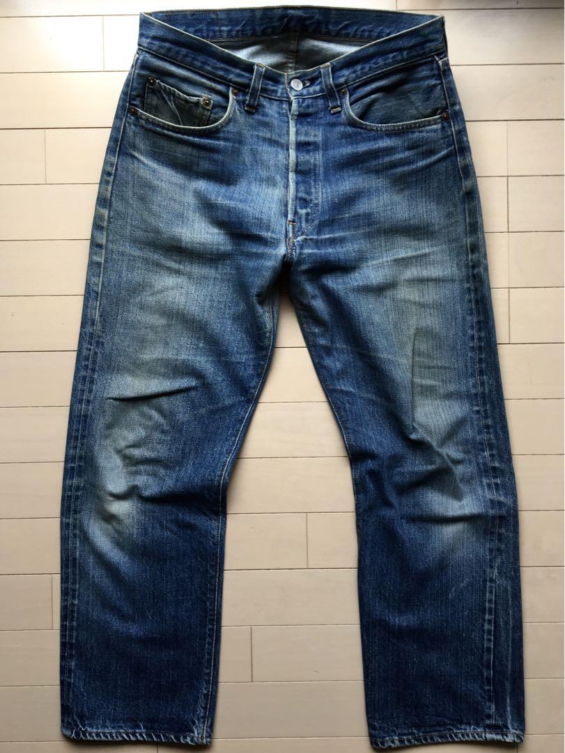 【極上】濃紺 501 66前期 表記33×31 76年製 鬼ヒゲ リーバイス
