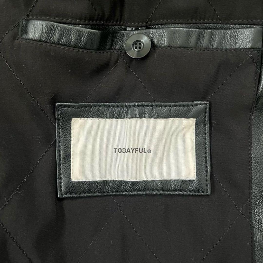 【訳あり】　TODAYFUL エコレザーオーバージャケット　レザー　アウター