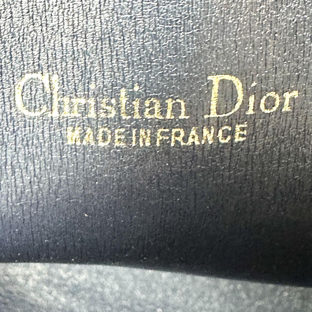 美品　Dior トロッター　クラッチバッグ　ネイビー　ゴールドロゴ