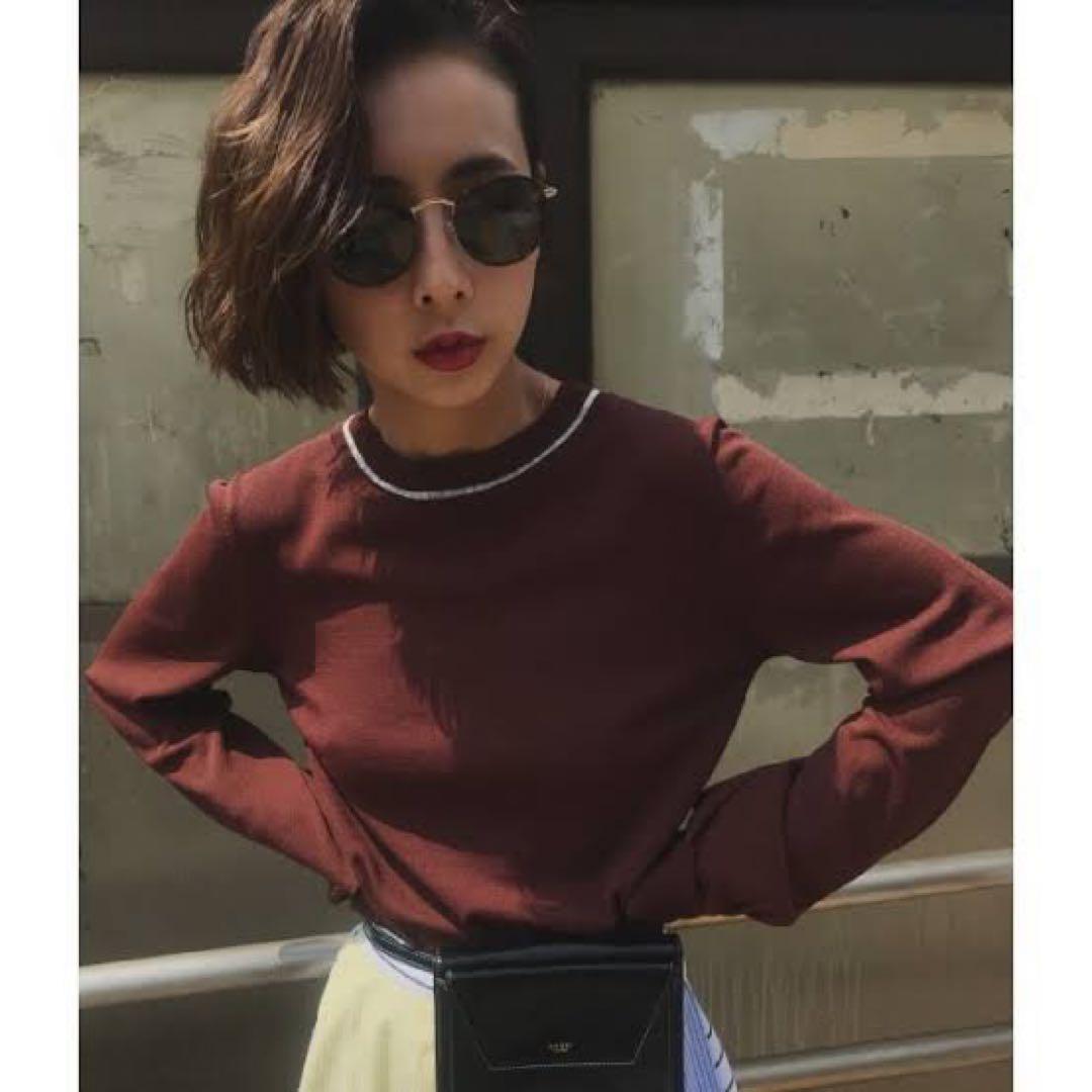 最終値下げ　Ameri アーガイル　バック　シアートップス
