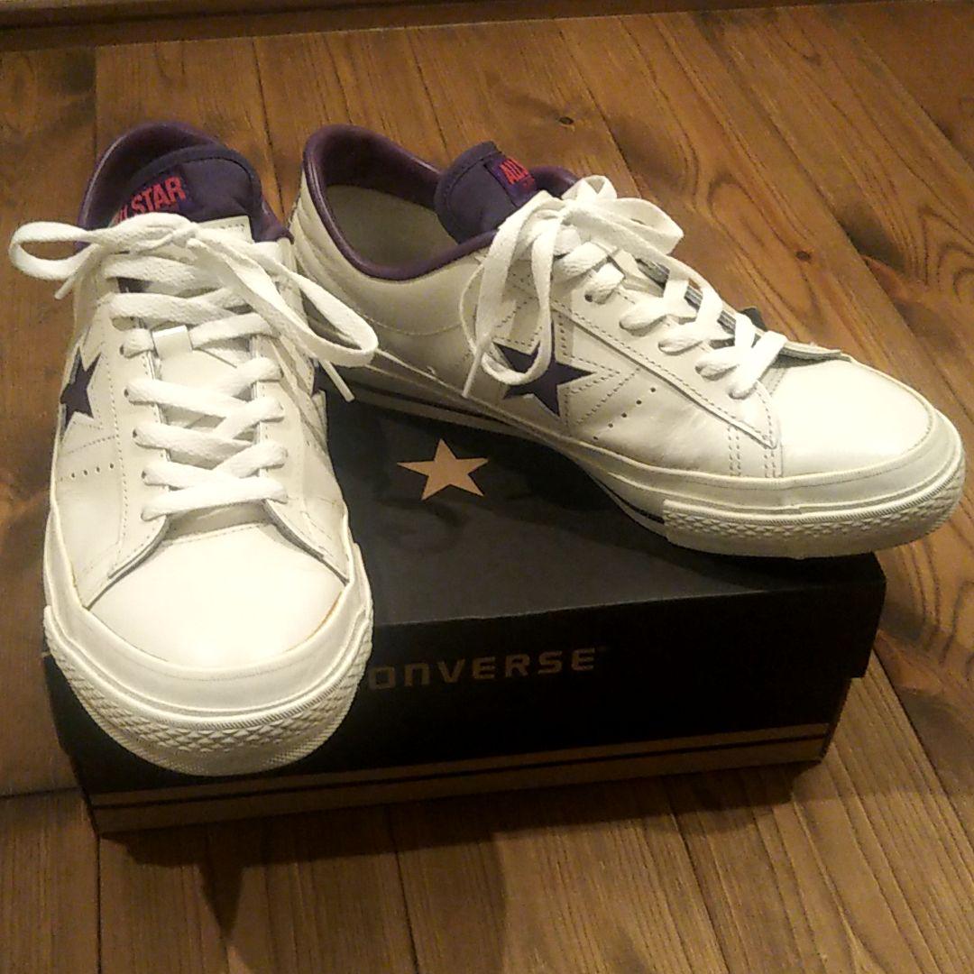 CONVERSE ワンスター白×紫