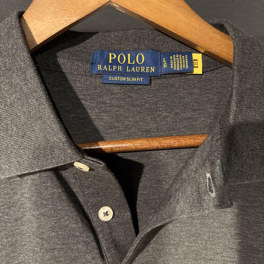 Polo Ralph Lauren カスタムスリムフィット ポロシャツ グレー