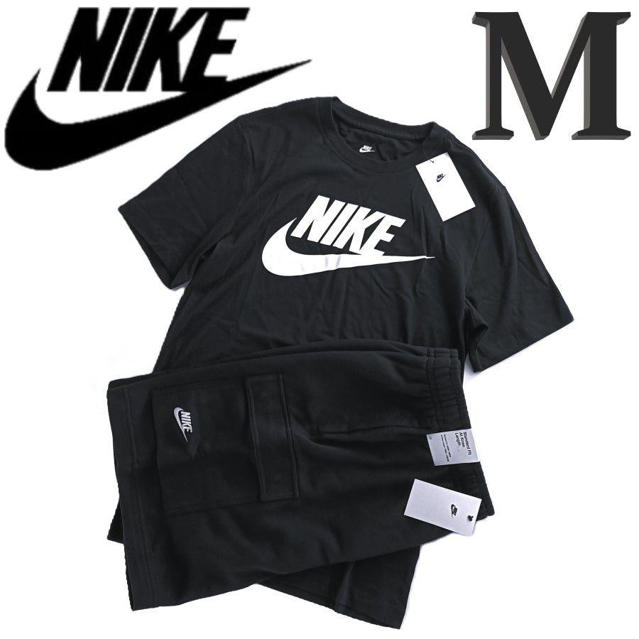 ナイキ♥長袖 Mサイズ 上下セット Tシャツ ハーフパンツ 黒 メンズ 新品 黒 M ナイキ メンズ 上下セット セットアップ Tシャツ