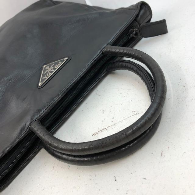 がつく¿ PRADA ブラック ブランド レディース JHaoB-m20455020818 プラダ ハンドバッグ ラム革 らくらくメ