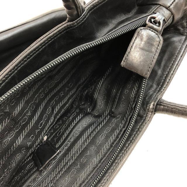 がつく¿ PRADA ブラック ブランド レディース JHaoB-m20455020818 プラダ ハンドバッグ ラム革 らくらくメ