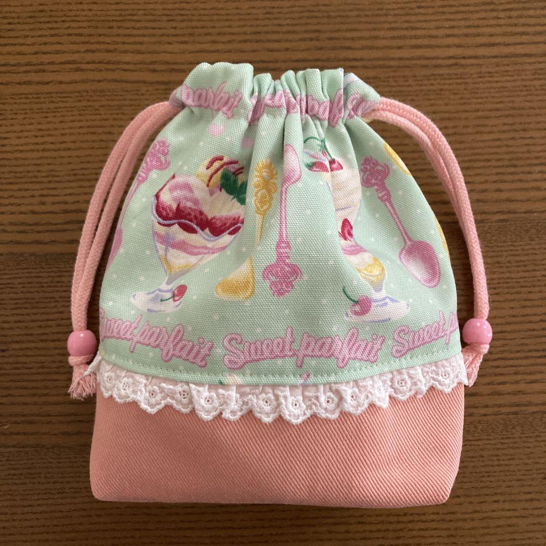 【ぽよたん①】入園入学３点セット　パフェ柄 　ガーリー