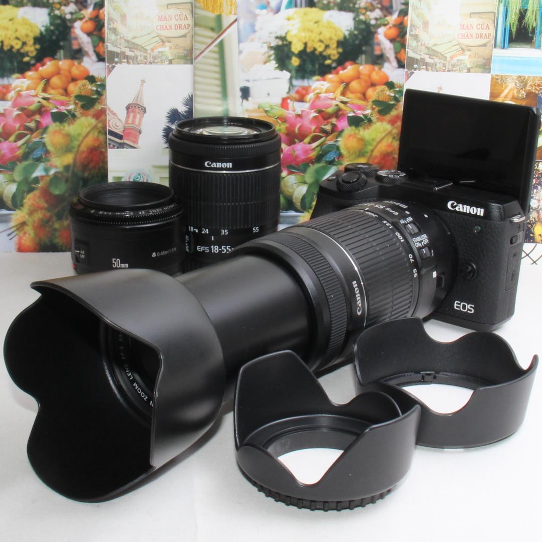 ❤️予備バッテリー付❤️Canon EOS M6 MARK II トリプルレンズ