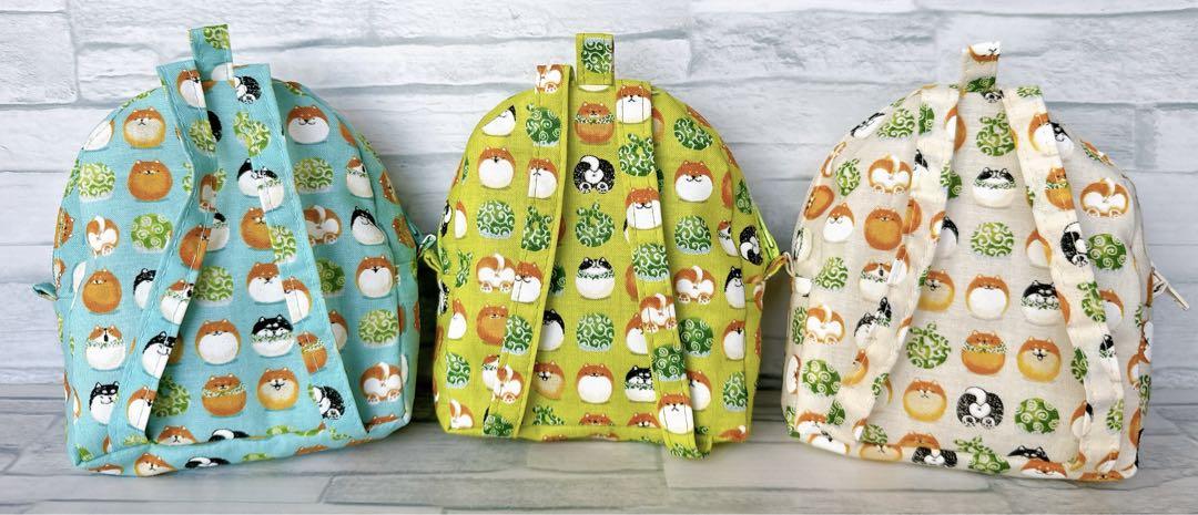 専用 ハンドメイド ミニリュック型ポーチ トートバッグ 柴犬 肉