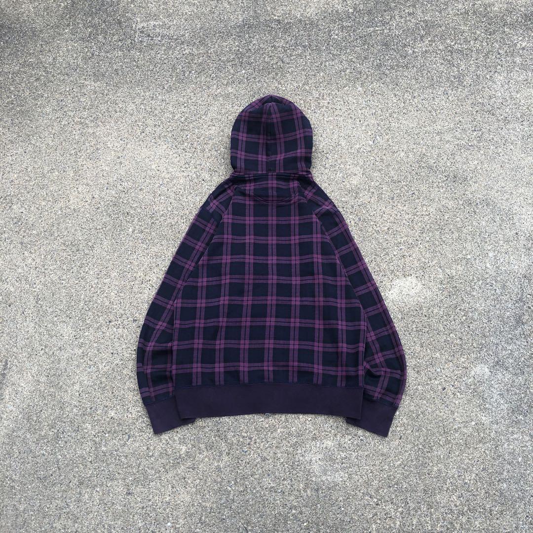 Uniqlo ユニクロ チェック柄 ダブルジップ フーディー