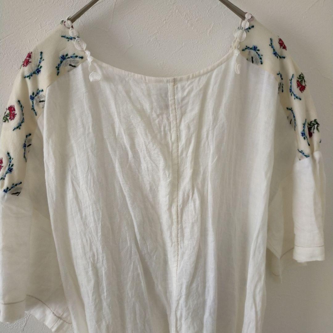 ANTIPAST アンティパスト　リネン100%　日本製　ロングワンピース