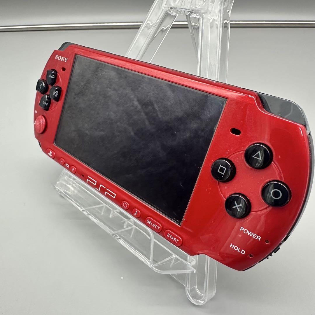 動作品 PSP 3000 本体 ピーエスピー レッド ゲーム機