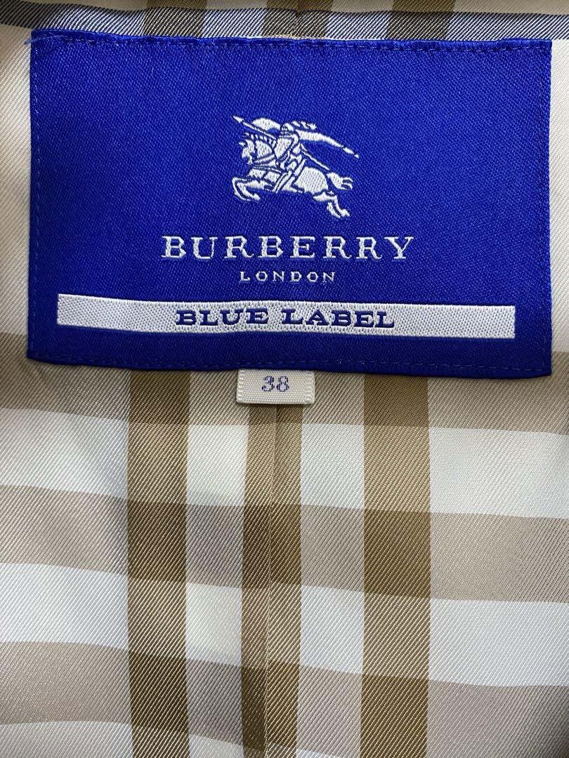 極美品【Burberry Blue Label】フリル調トレンチコート