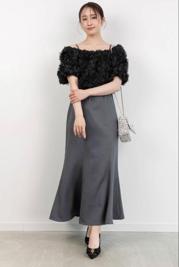 RANDA【走れる美脚パンプス】モノグラムパーツリボンフィットパンプス⭐︎ほぼ新品