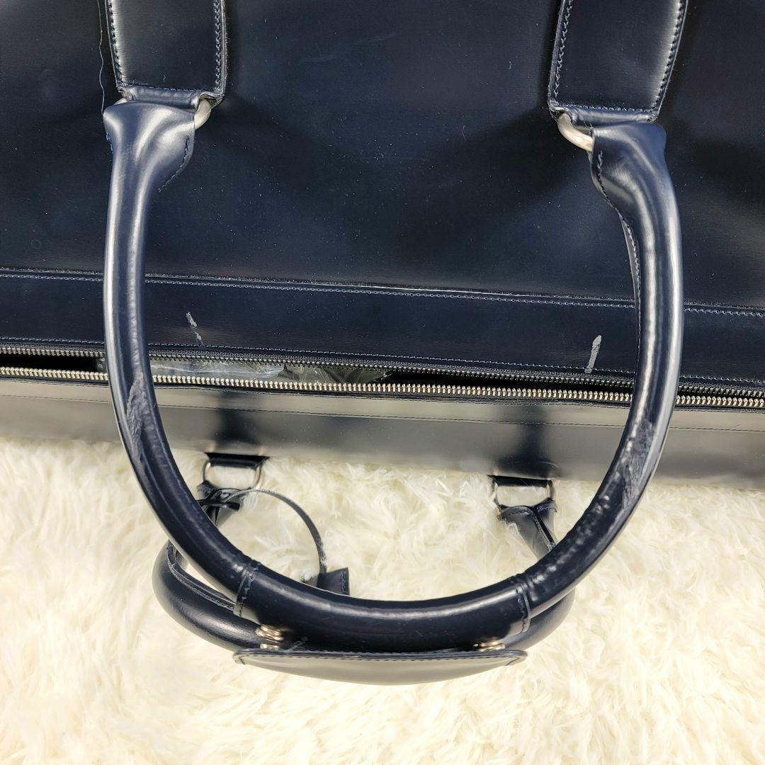 dunhill ダンヒル　ボストンバッグ　旅行用　ネイビー　レザー