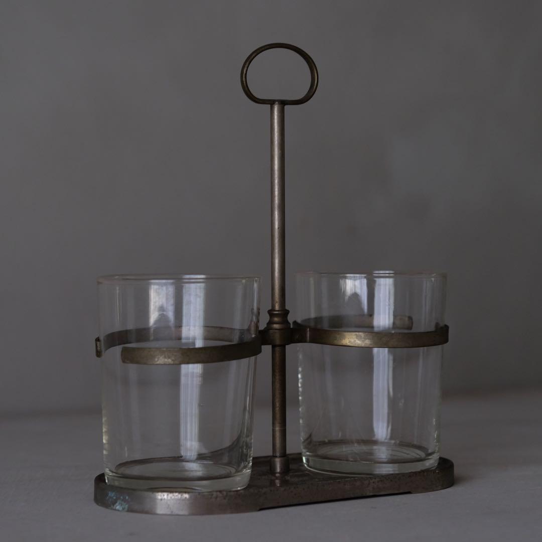 医療器具 グラスホルダー　薬瓶 嘴管瓶 花瓶 キャンドルホルダー 古道具