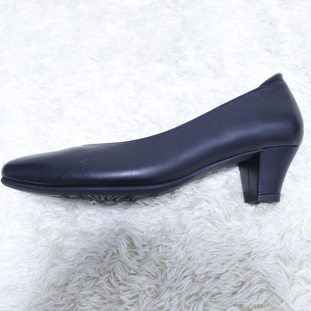 美品　アシックス　pedala ペダラ　ブラック　パンプス　24
