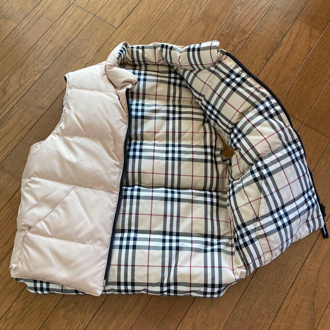 バーバリー リバーシブル ダウンベスト ノバチェック 美品 14サイズ バーバリー リバーシブル ダウンベスト ノバチェック 美品 14サイズ