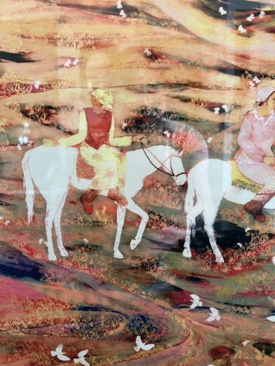 版画家　田村能里子　リトグラフ額