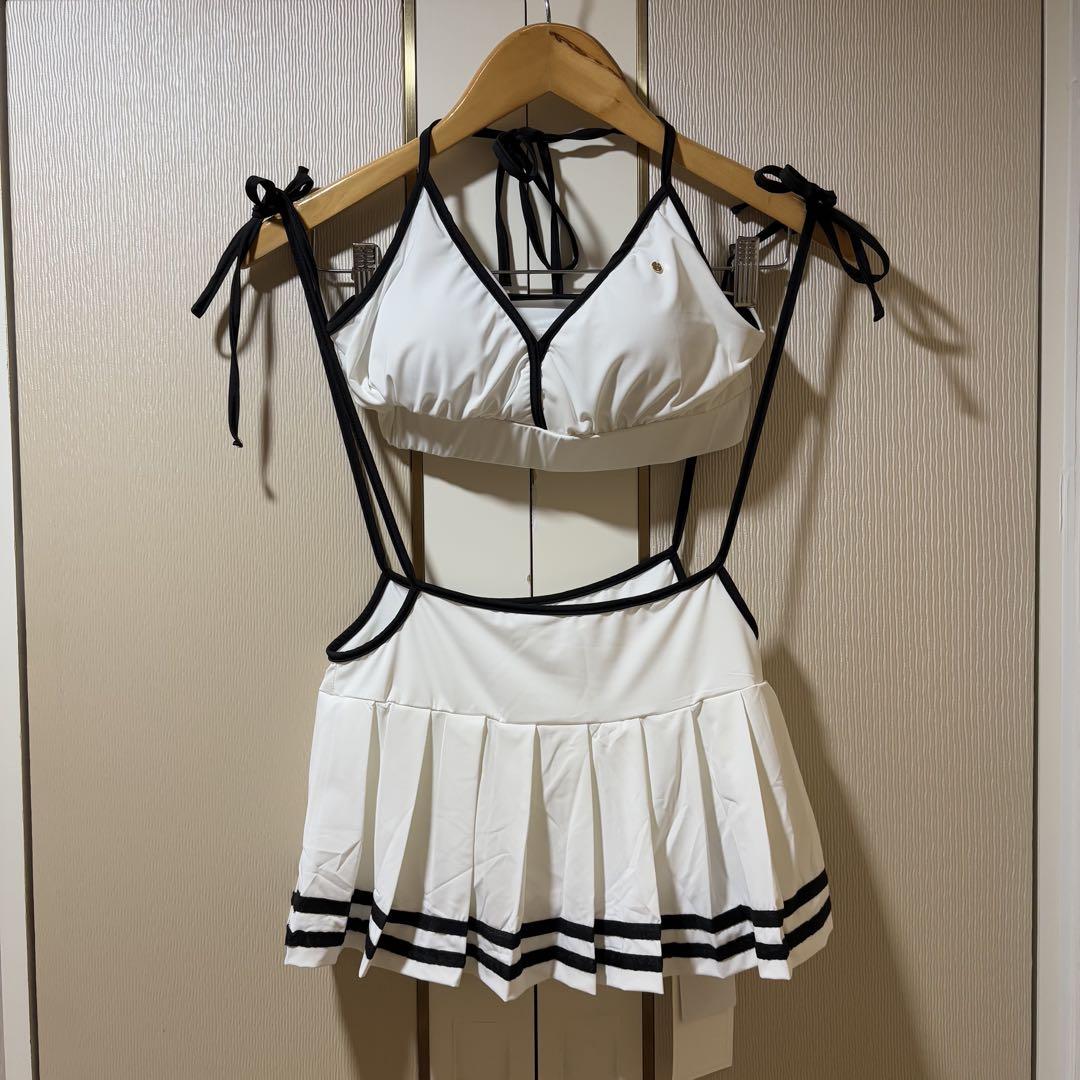 ◆andmary ココプリーツ スイムウェア◆新品・ホワイト