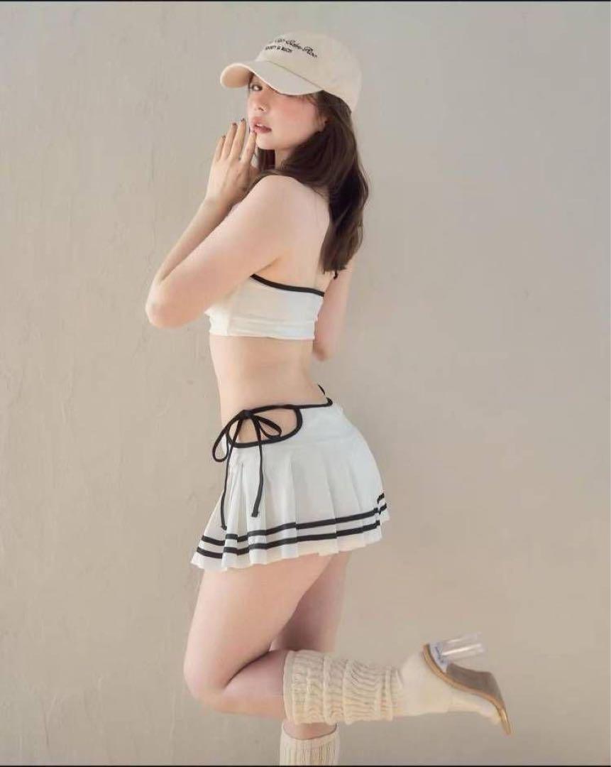 ◆andmary ココプリーツ スイムウェア◆新品・ホワイト