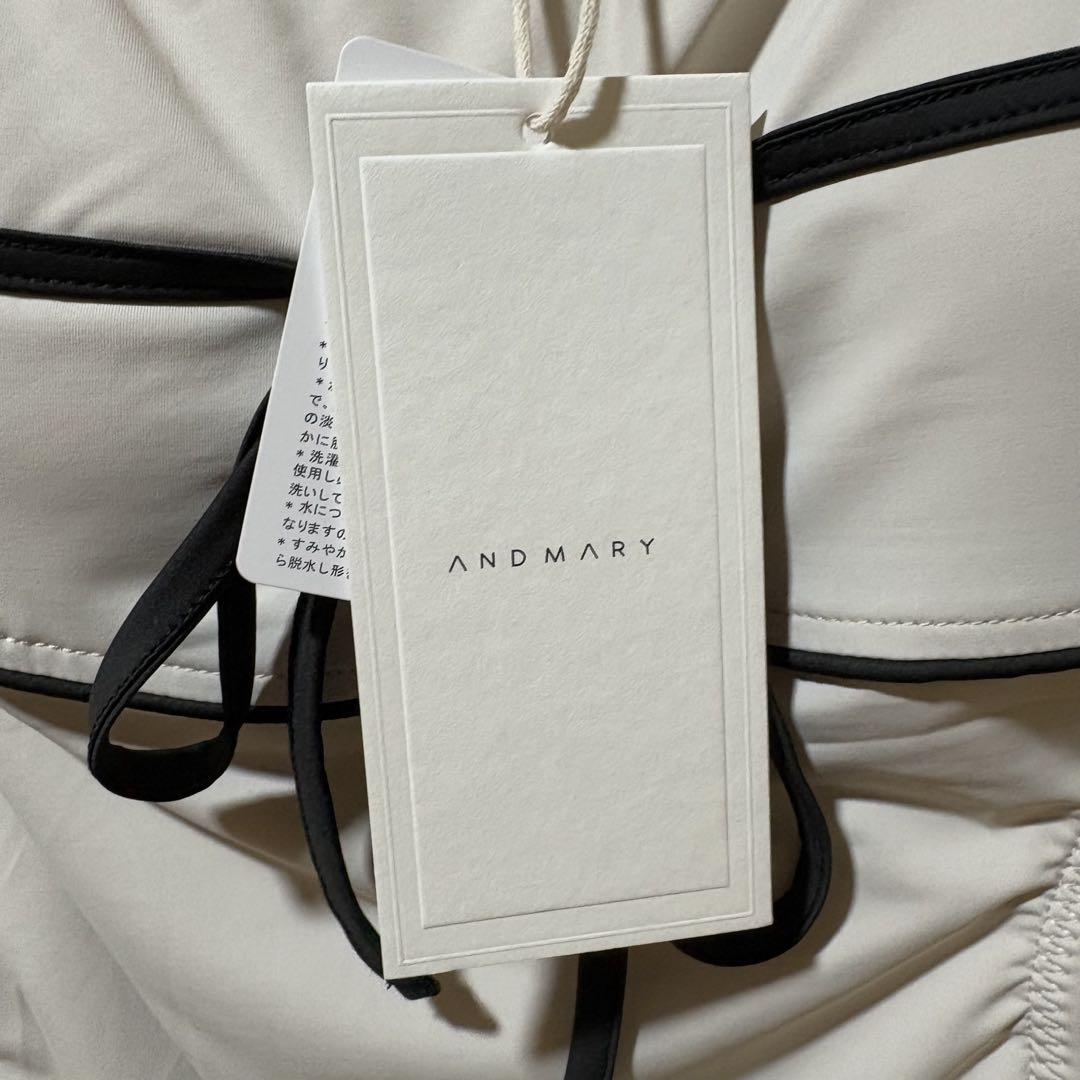 ◆andmary ココプリーツ スイムウェア◆新品・ホワイト