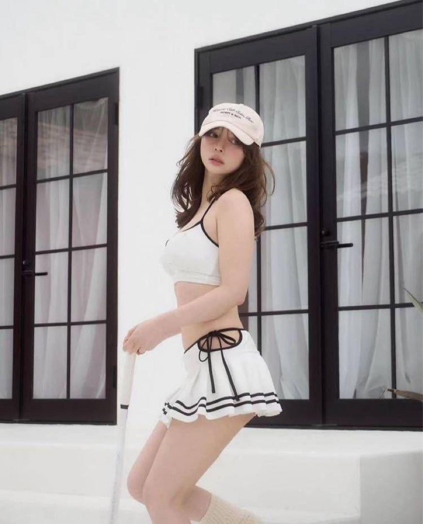 ◆andmary ココプリーツ スイムウェア◆新品・ホワイト