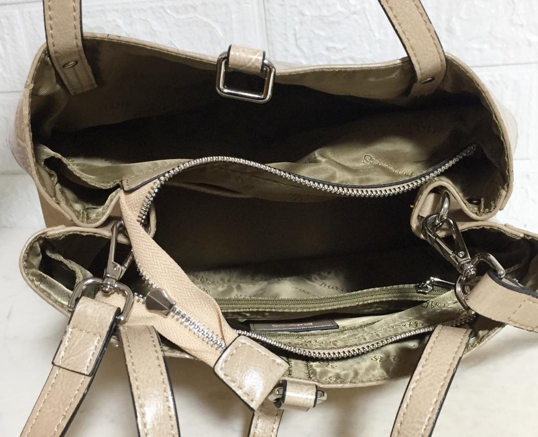 no35132 ほぼ美品 バルコス 本革 レザー 2way ショルダー バッグ
