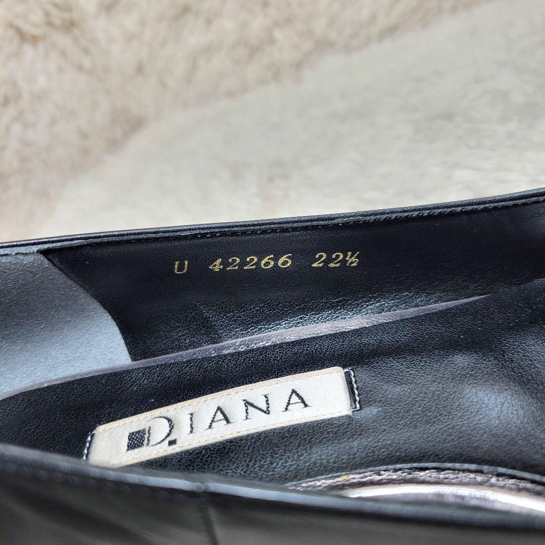 ✨極美品✨DIANA ダイアナ パンプス ラメ Vカット ポインテッドトゥ 黒