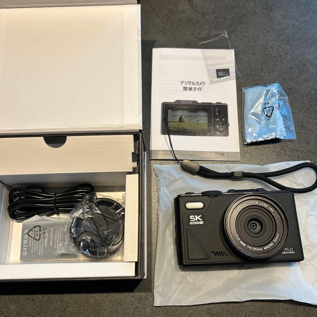 新品未使用✨デジタルカメラ 5K コンデジ7500 万画素 Wi-Fi 機能