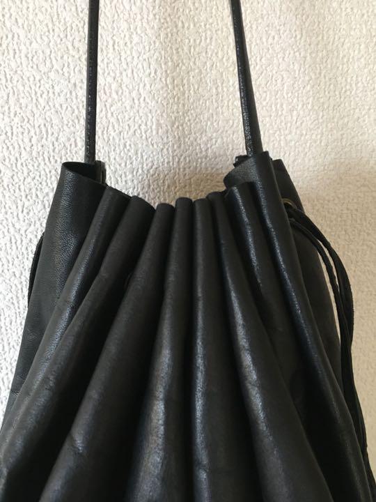 mm30さま専用　 エバゴス ソフトレザー巾着バッグ　ブラック 人気 レア エバゴス ebagos ソフトレザー巾着かごバッグ