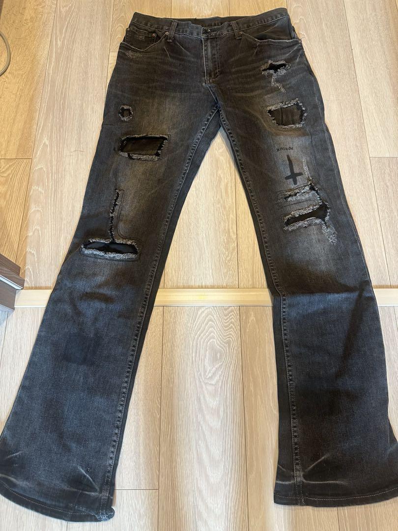 パンツ LGB S-WOLF Leather Patch Cross Denim 30
