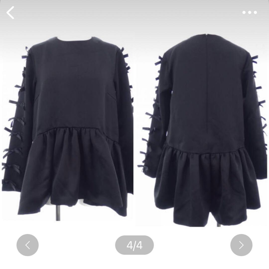 ツルバイマリコオイカワ Leira リボンブラウス トップス