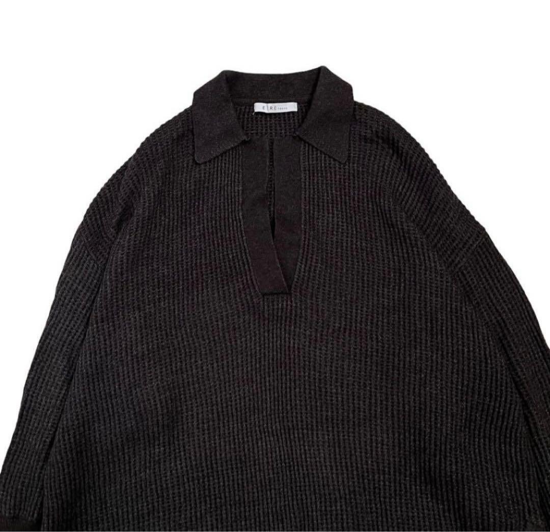【ETRE TOKYO】スキッパーサーマルプルオーバー