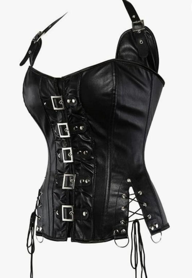 ファッション コルセット 新品未使用 コスプレ レザー/PVC Mサイズ ビスチェ サポート用品