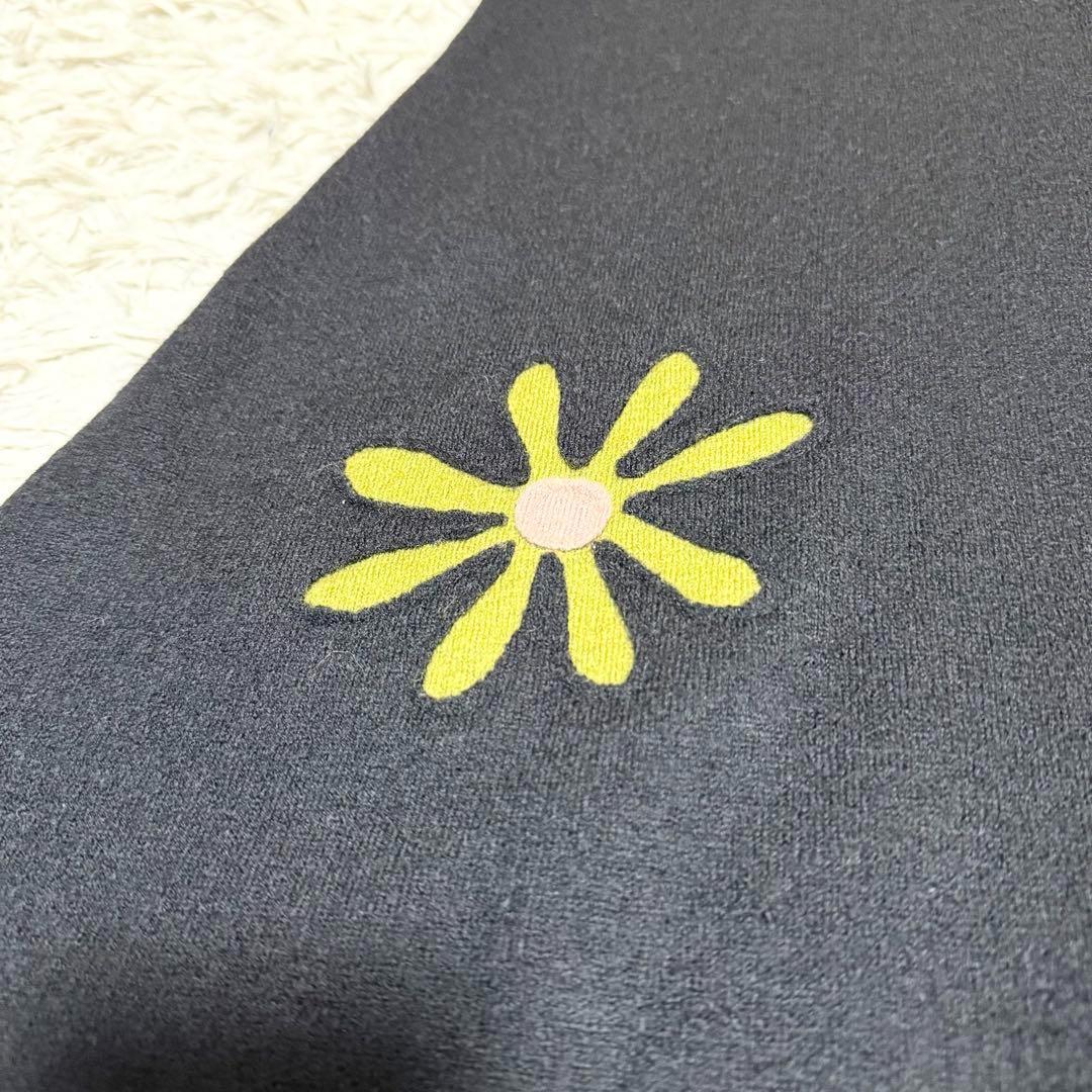 美品✨ホコモモラ ロングワンピース 花 フラワー 刺繍 黒 40 Aライン 美品✨ホコモモラ ロングワンピース 花 フラワー 刺繍 黒 40 Aライン