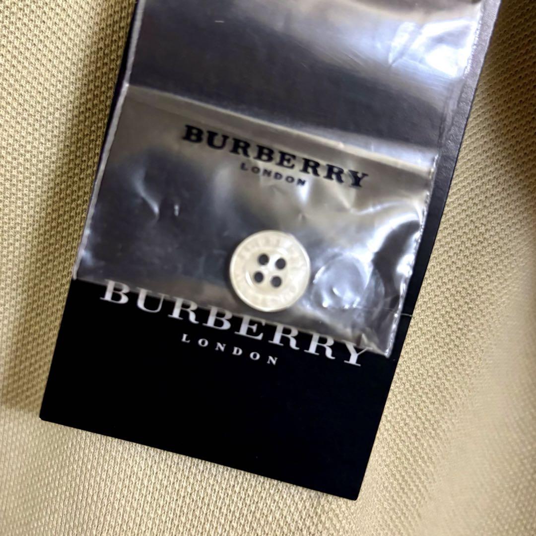 BURBERRY LONDON 半袖ポロシャツ　L ベージュ　チェック柄