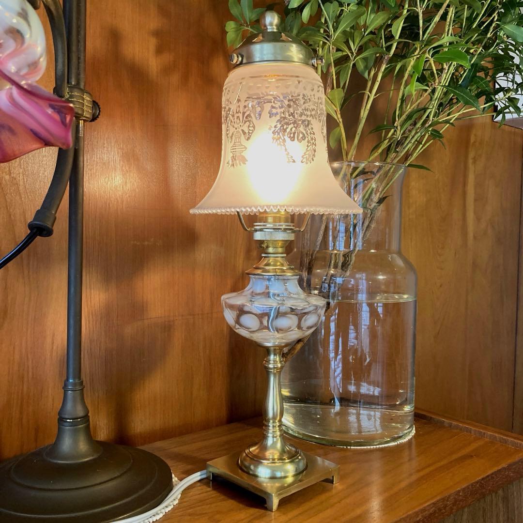 フェントン　1940年　ランプスタンド　アンティーク　オパールセント