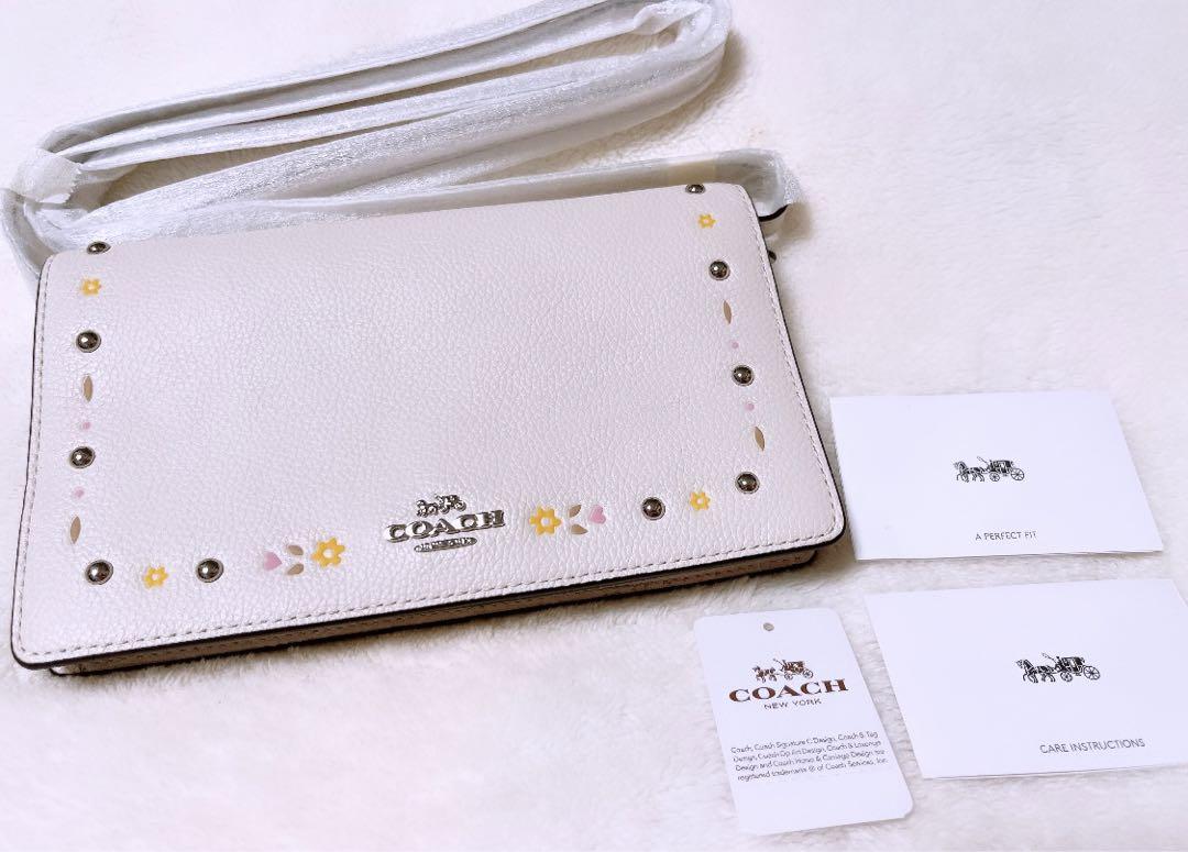 新品 コーチ COACH ショルダーバッグ 斜めがけ ショルダー 白
