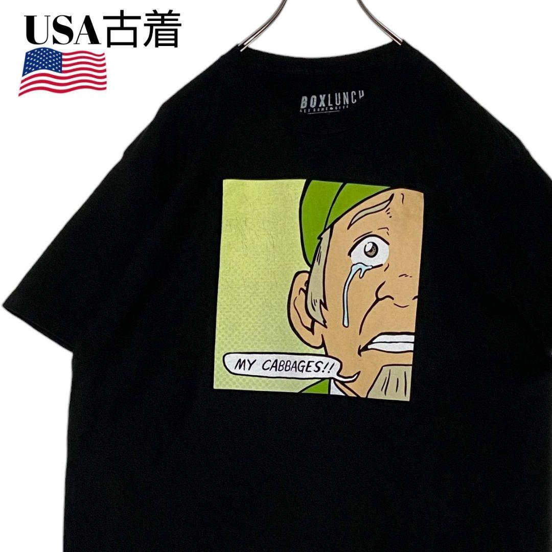 USA古着 ニコロデオン Tシャツ 黒 アバターMY CABBAGES tシャツ