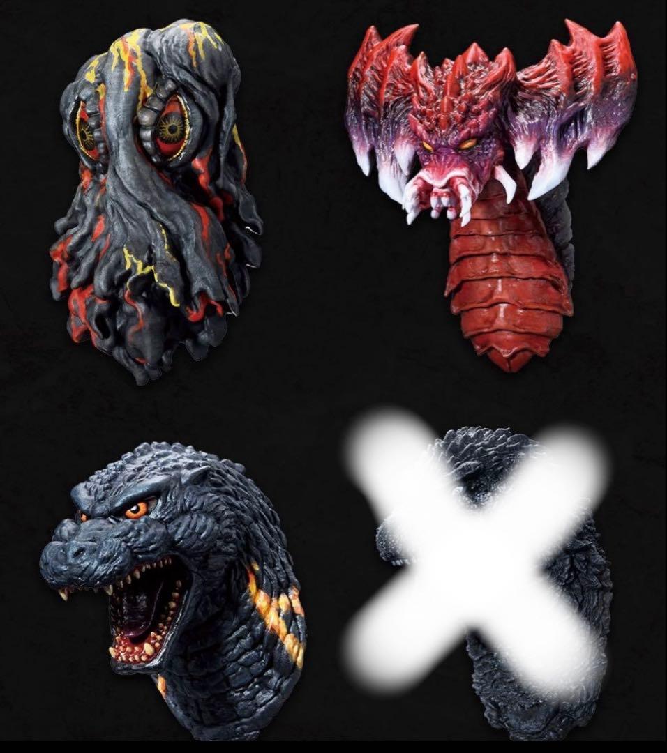 一番くじ ゴジラ E賞モンスターヘッドマグネット全3種セミコンプセット