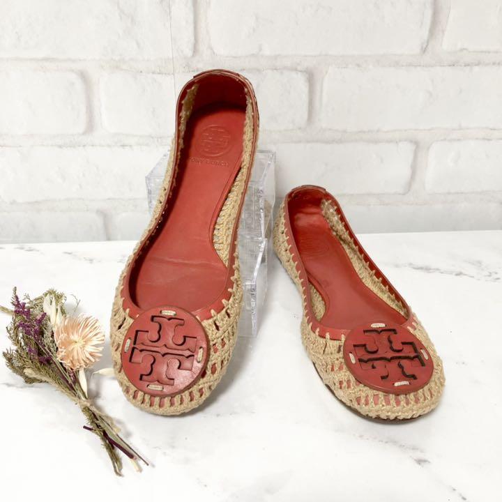 1164円 人気商品の TORY BURCH トリーバーチ 編み込み メッシュ フラット