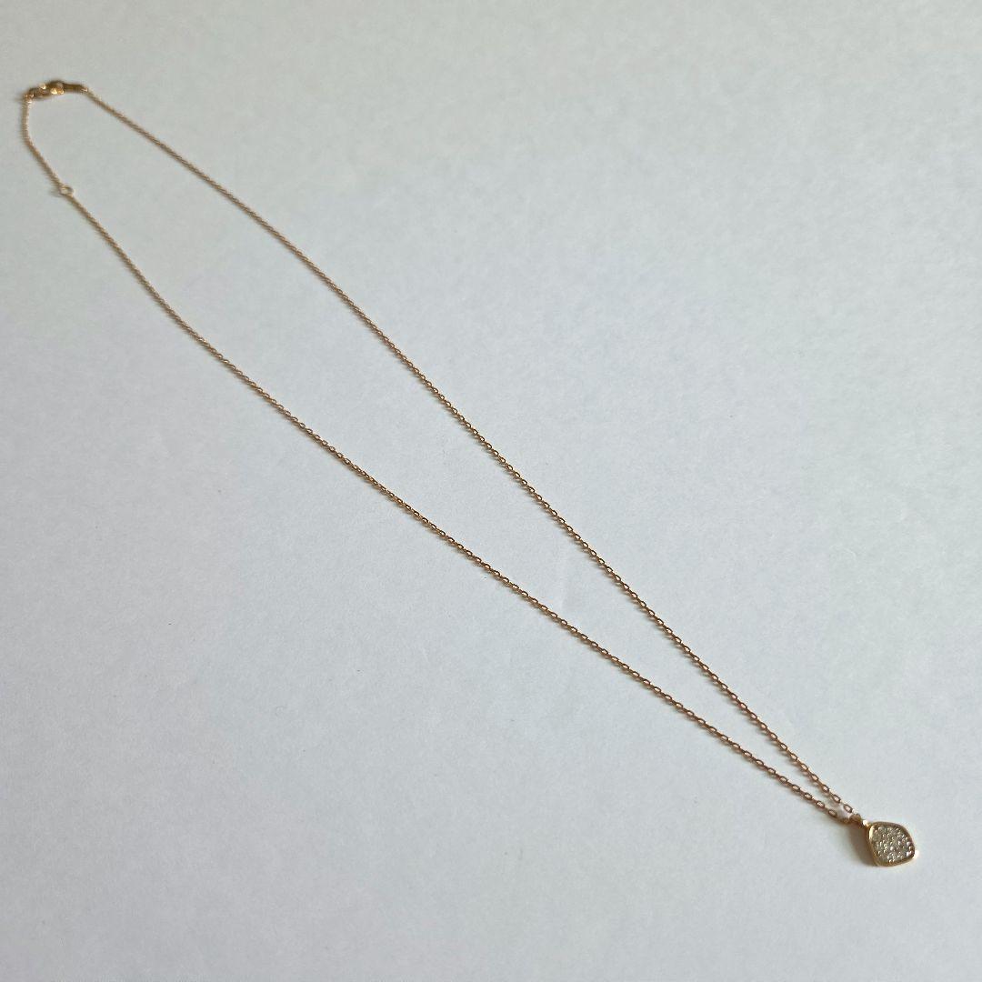 ete　エテ　K18YG レイヤー サーフェス ダイヤモンド ネックレス