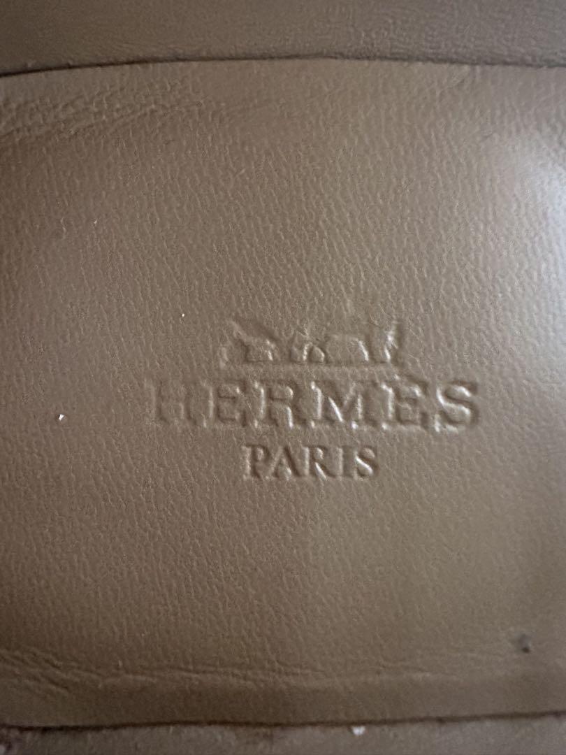 HERMES エルメス　モカシンパリ　38.5 ホワイト