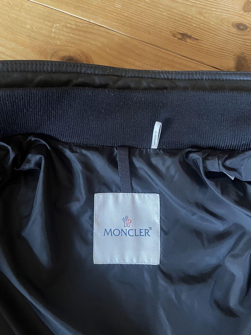 MONCLER モンクレール　ライダースレザーダウンジャケット