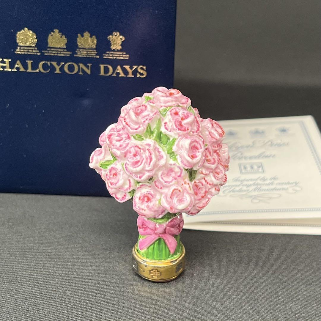 ハルシオンデイズ　デスクシール　2000年　ピンクの花束　インテリア　置物　レア