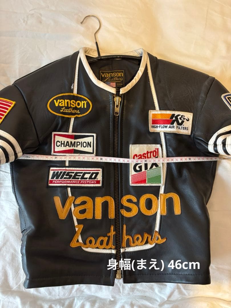 セール中‼️vanson レザー バイクジャケット ブラック 36