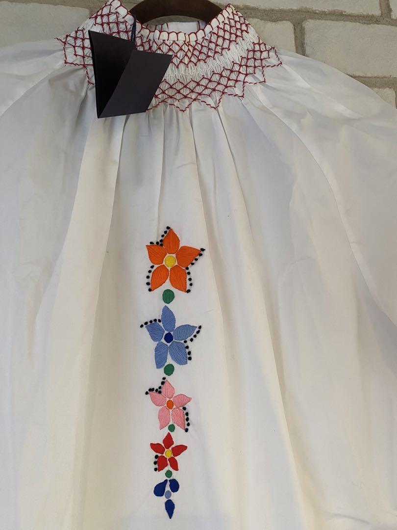 PRADA 刺繍入りロングシャツ ワンピース