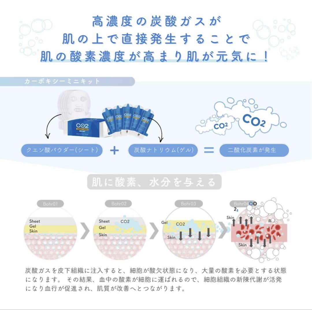 正規品保証【韓国 カーボキシー 炭酸ガスパック】人気☆mini KIT ５回分