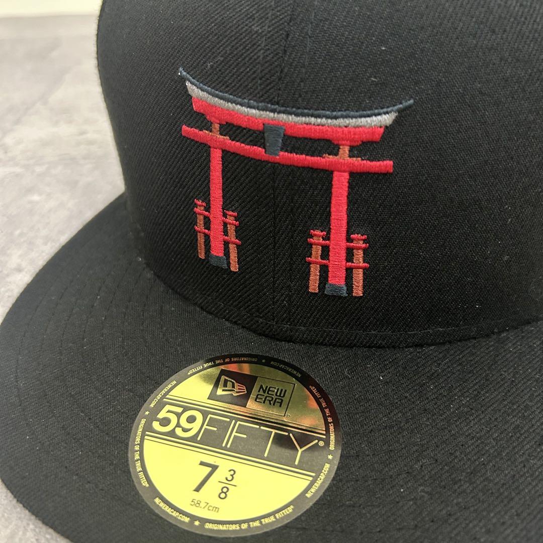 入手困難　NEW ERA　鳥居　刺繍　キャップ　59FIFTY
